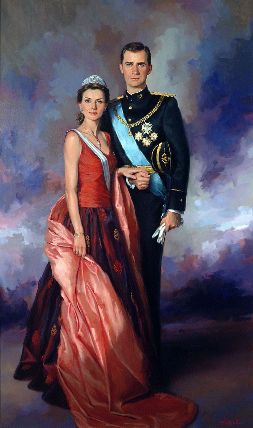 Ricardo Sanz - Portrait of T.R.H. The Princes of Asturias